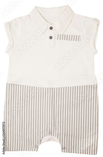 Baby boy romper on white background 