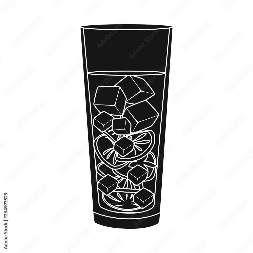 Vector design of glass and juice sign. Set of glass and grapefruit stock symbol for web. Vector design of glass and juice sign. Set of glass and grapefruit stock symbol for web.
