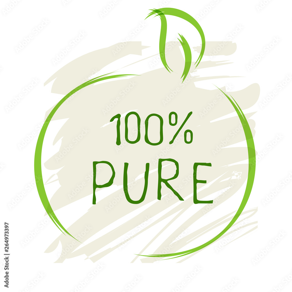 100 Pure label and high quality product badges. Bio healthy Eco food organic, bio and natural product icon. Emblems for cafe, packaging etc. Vector 100 Pure label and high quality product badges. Bio healthy Eco food organic, bio and natural product icon. Emblems for cafe, packaging etc. Vector