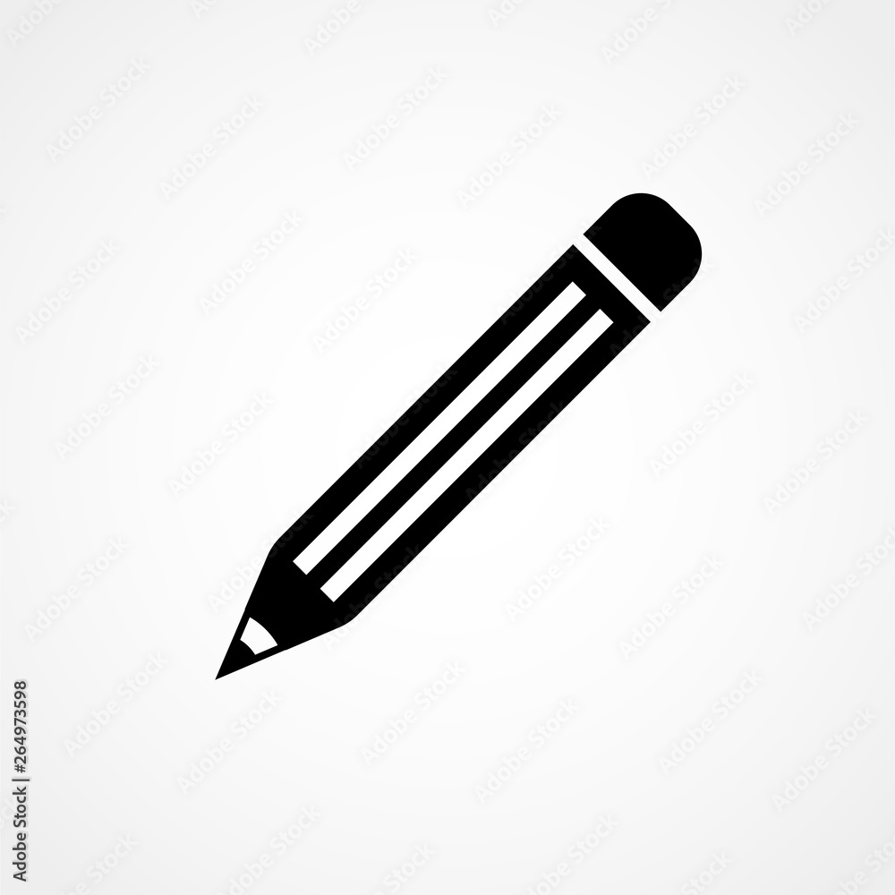 Pencil icon in trendy glyph style design. Vector graphic illustration. Pencil icon for website design, logo, and user interface. EPS 10 Pencil icon in trendy glyph style design. Vector graphic illustration. Pencil icon for website design, logo, and user interface. EPS 10