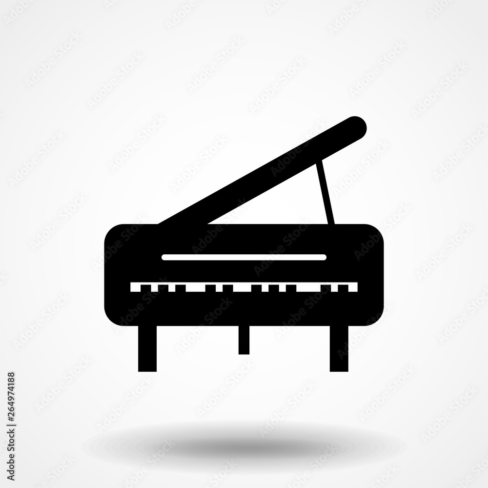 Fototapeta piano icon in trendy flat design