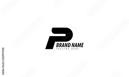 Free Download P letter Monogram black vector logo design - GFXLoad