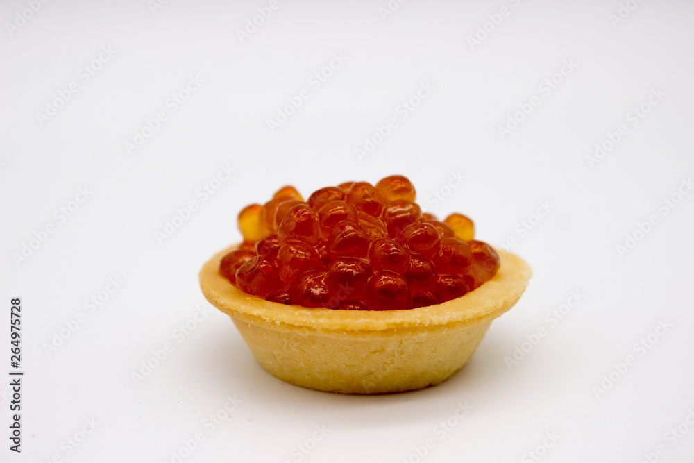 Luxury Red Caviar Background. Food photo concept.