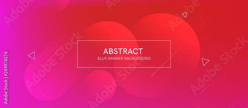 Abstract futurictic banner with a gradient shapes and blur 