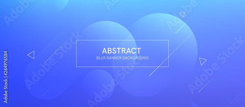 Abstract futurictic banner with a gradient shapes and blur 