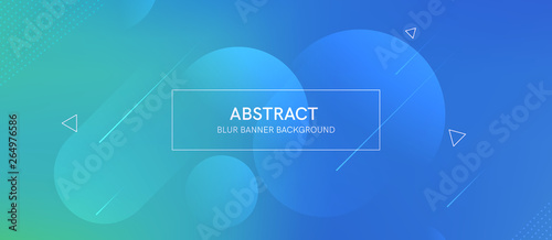 Abstract futurictic banner with a gradient shapes and blur 