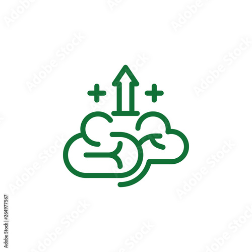 Vitamin, brain green icon. Element of vitamin icon. Thin line icon for website design and development, app development. Premium icon