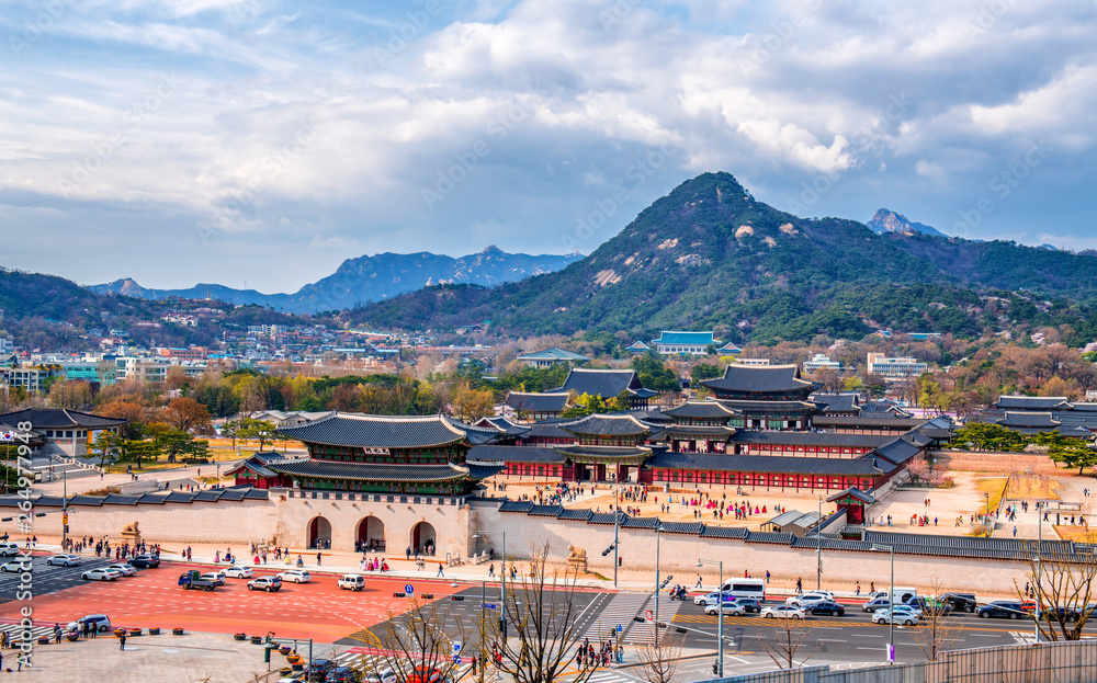Gyeongbokgung palace in seoul city south Korea 