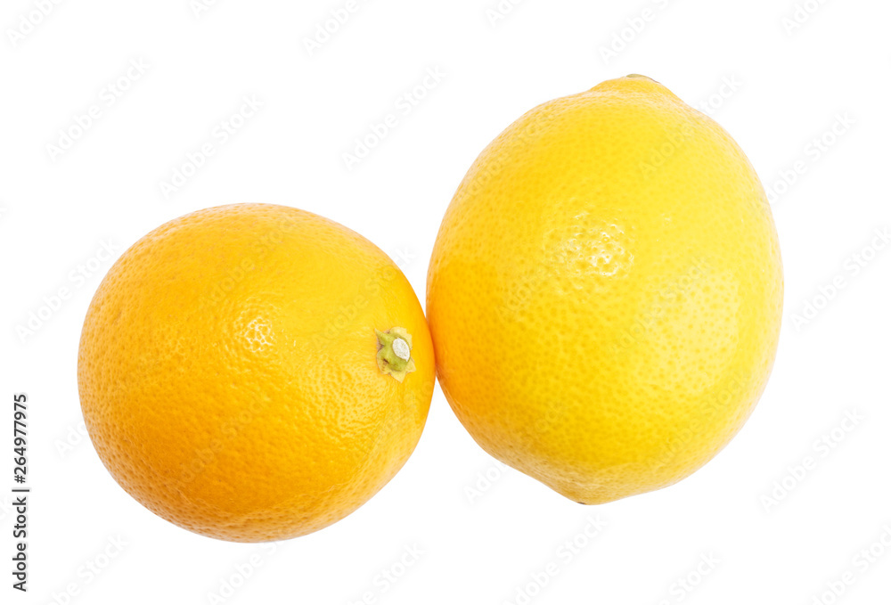 Two yellow lemons isolated on white Two yellow lemons isolated on white