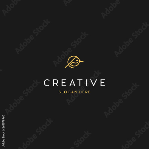 bird line vector logo design, bird line vector logo design icon