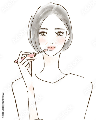 リップ 口紅をつける女性 若い 綺麗 おしゃれ Stock イラスト Adobe Stock リップ 口紅をつける女性 若い 綺麗 おしゃれ Stock イラスト Adobe Stock