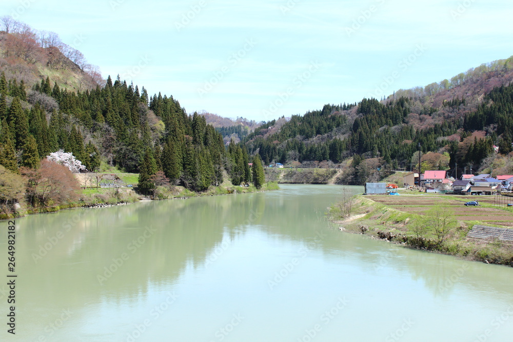Fototapeta premium 金山町 風景