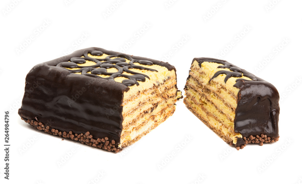 chocolate lemon cake isolated chocolate lemon cake isolated