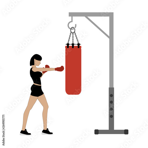 Boxing workout illustration