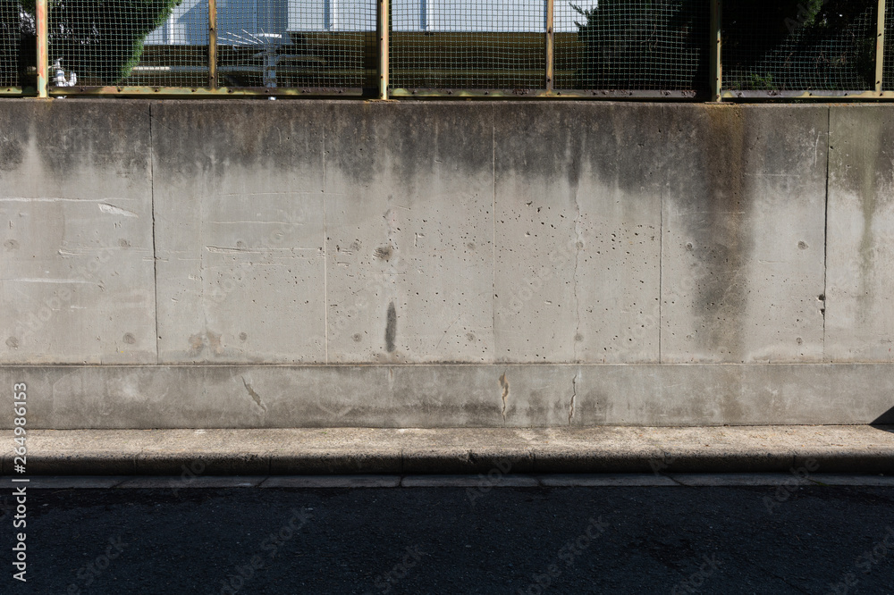 Obraz premium street wall background ,Industrial background, empty grunge urban street with warehouse brick wall