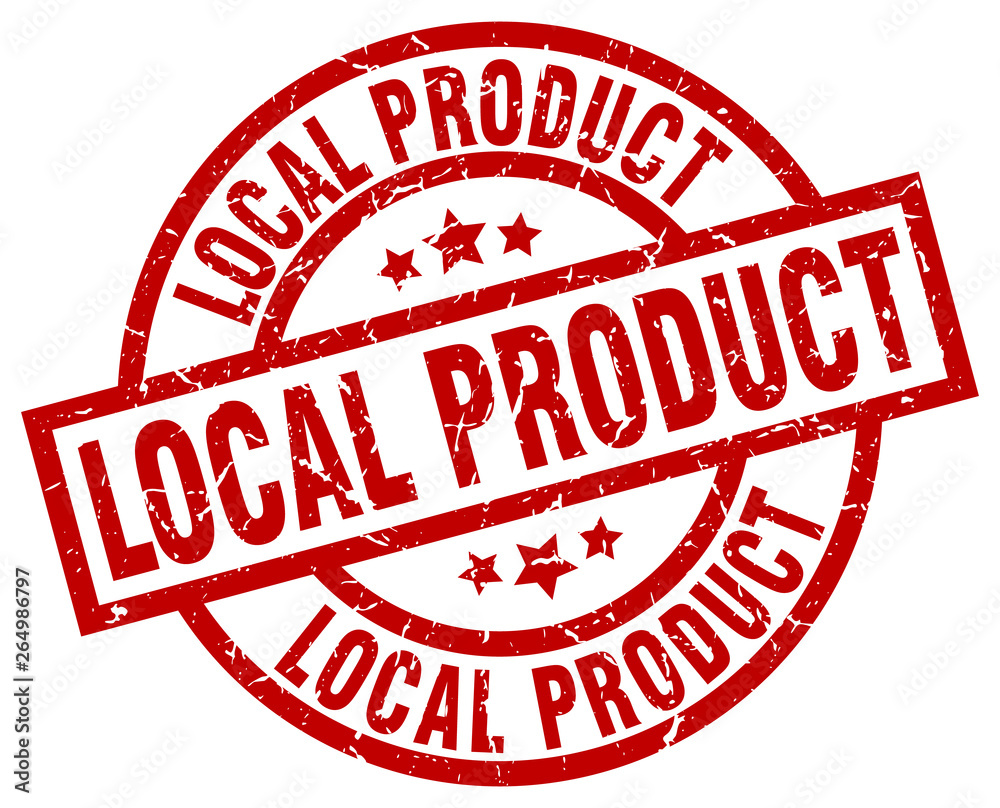 local product round red grunge stamp local product round red grunge stamp