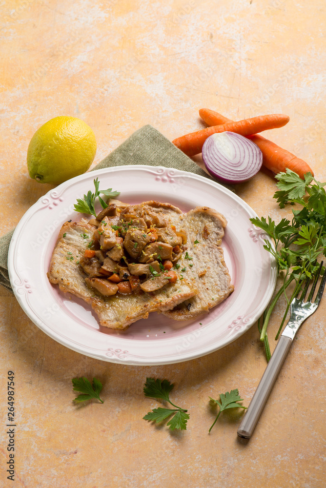 veal escalope with mushroom veal escalope with mushroom