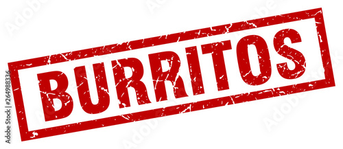 square grunge red burritos stamp