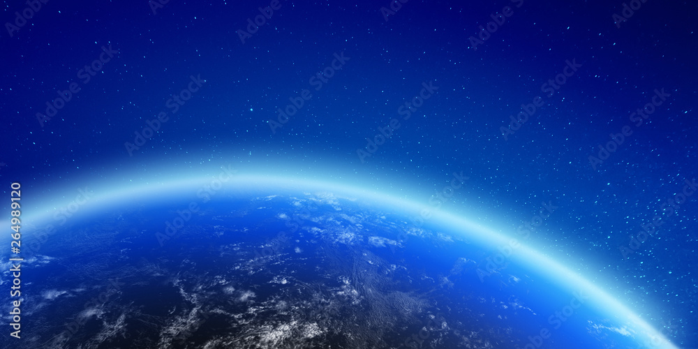 Planet Earth glow light horizon