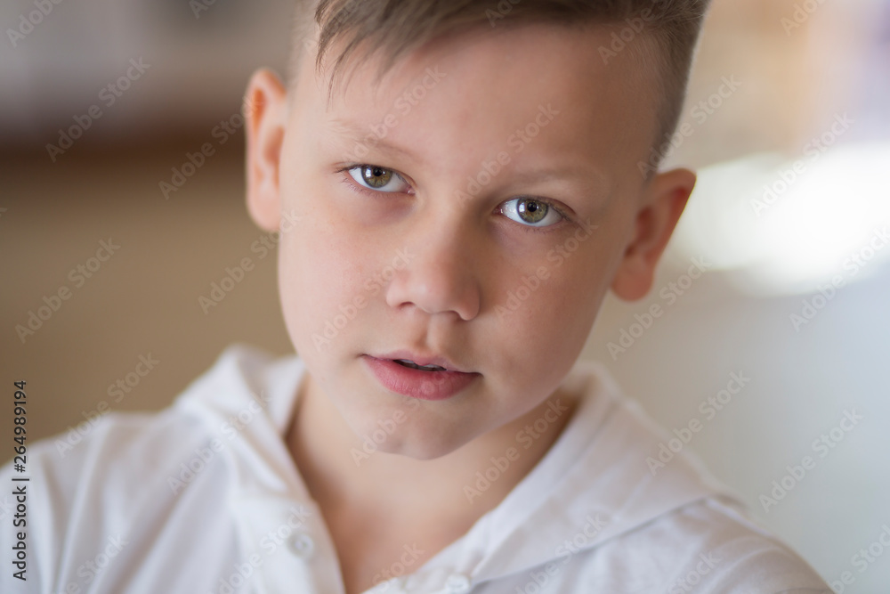 Portrait of a beautiful child in the room. Portrait of a beautiful child in the room.