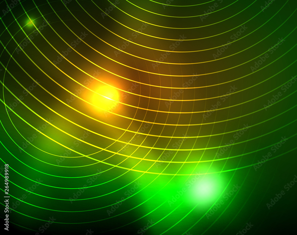 Neon circles abstract background Neon circles abstract background