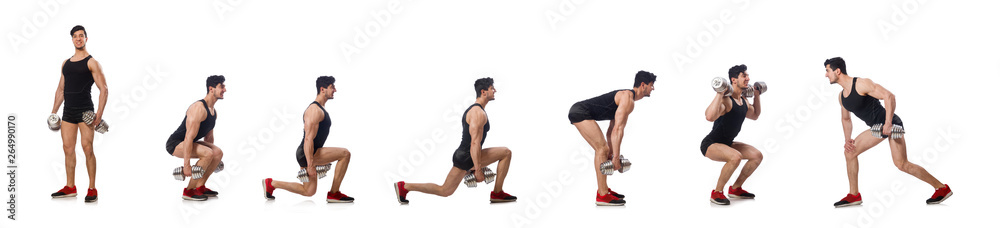Muscular man isolated on the white background Muscular man isolated on the white background