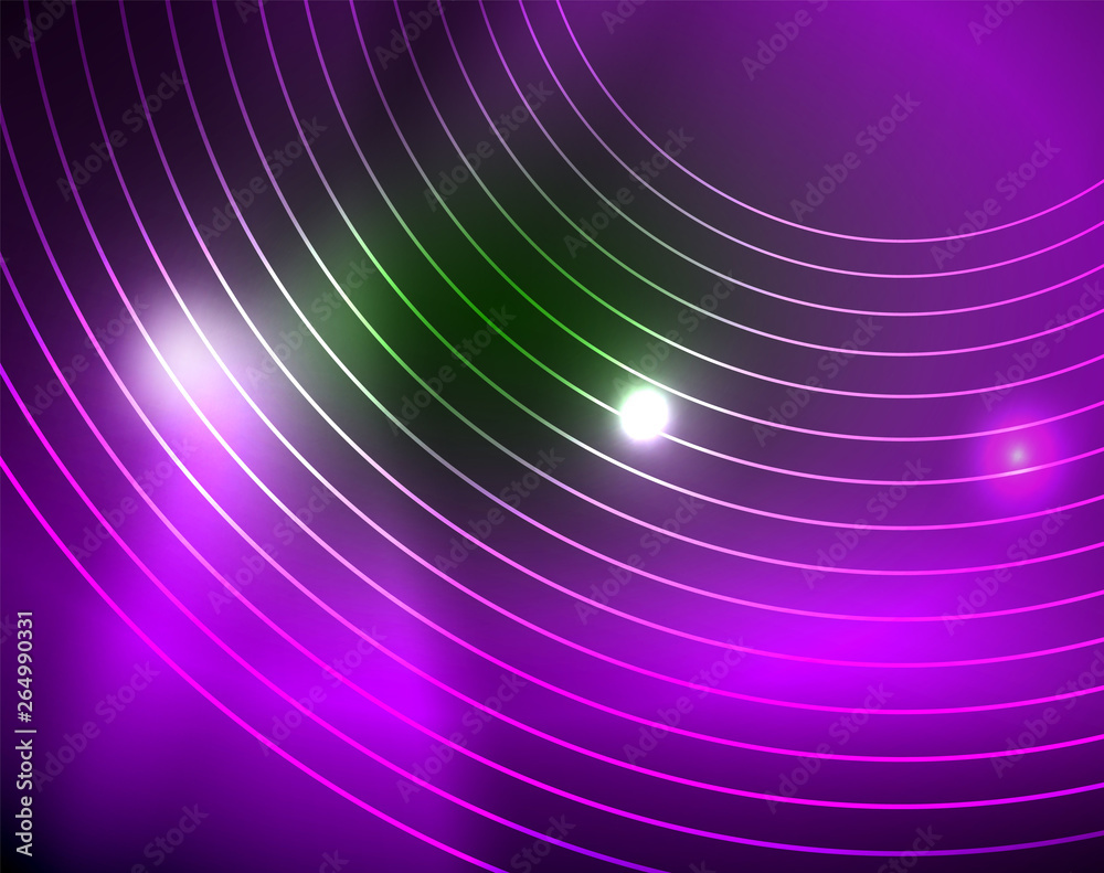 Neon circles abstract background Neon circles abstract background