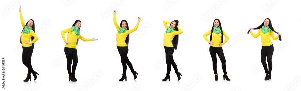 Fototapeta premium Young student isolated on the white background