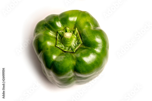 Bell peppers, bell pepper, Green sweet pepper isolated on white background.