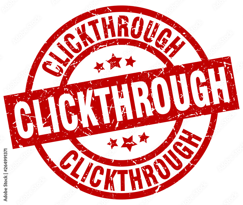clickthrough round red grunge stamp clickthrough round red grunge stamp