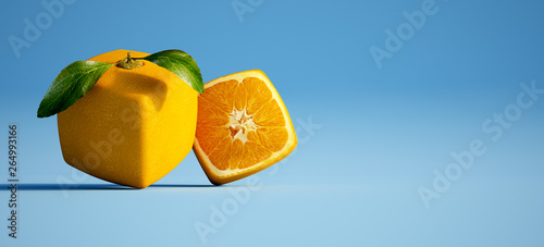 Cubic orange blue