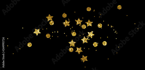 Scattered golden seqines an...