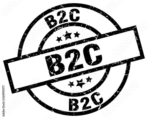 b2c round grunge black stamp