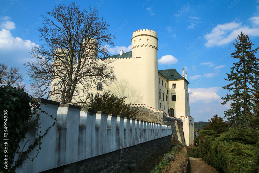 The castle Orlík in Czech republic, one of the famous sights and attractions for the tourists. 