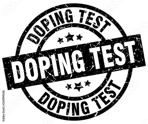 doping test round grunge black stamp