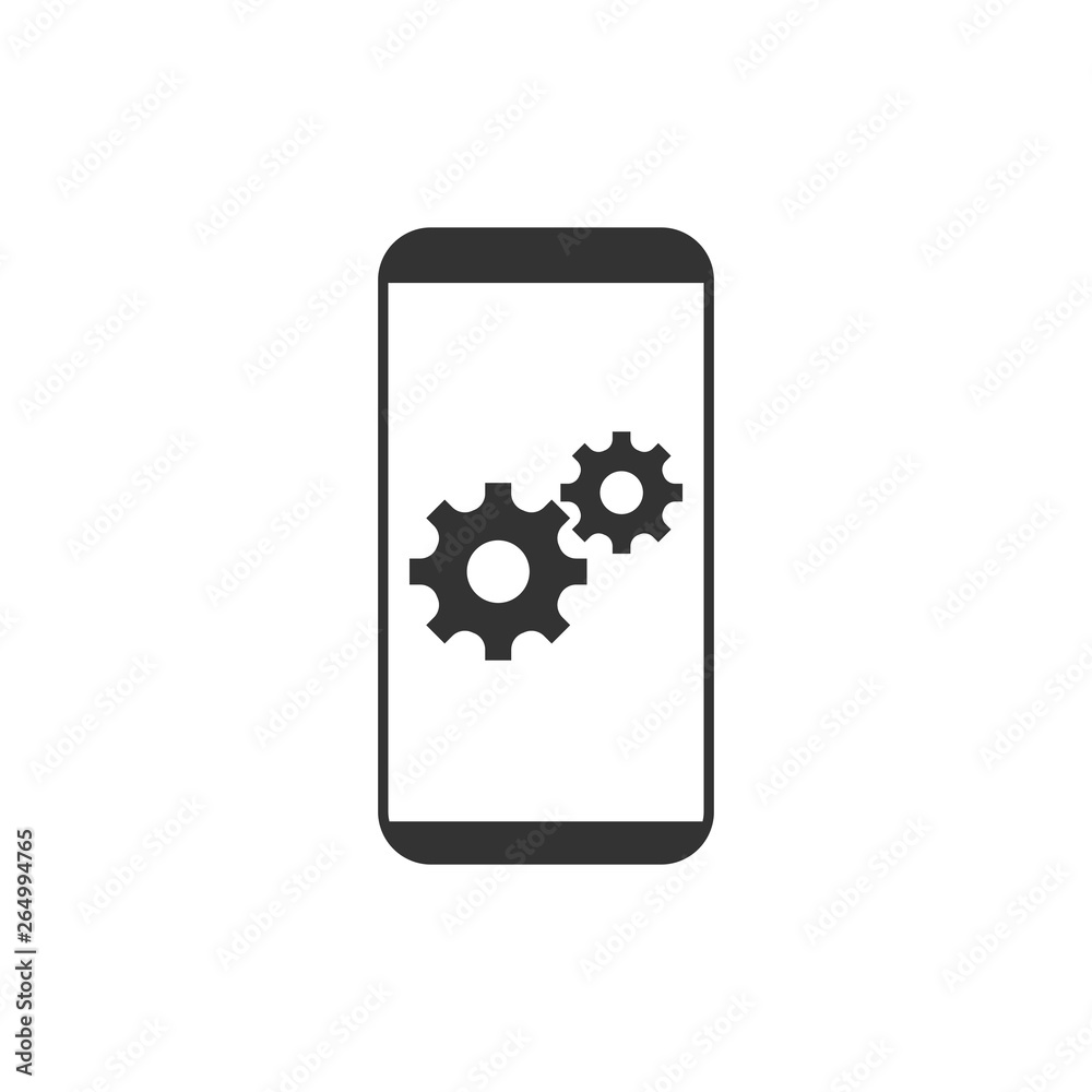 Repair, service, mobile phone icon. Vector illustration, flat design Repair, service, mobile phone icon. Vector illustration, flat design