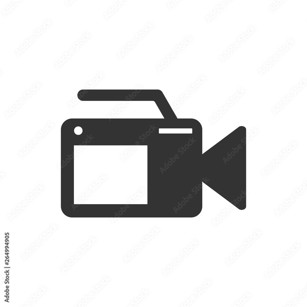 Video camera icon. Vector illustration, flat design. Video camera icon. Vector illustration, flat design.