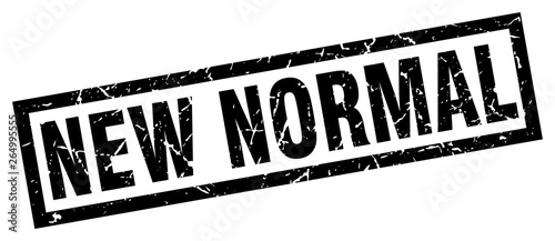 square grunge black new normal stamp