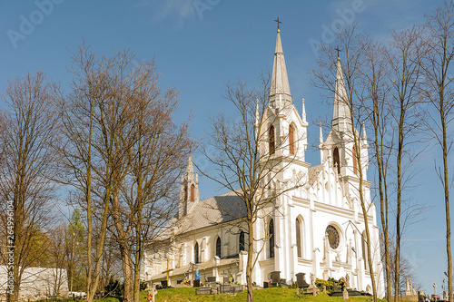 The St. Mary`s Maternity and St. Michael the Archangel neogothic Church in Boleslaw (Poland).