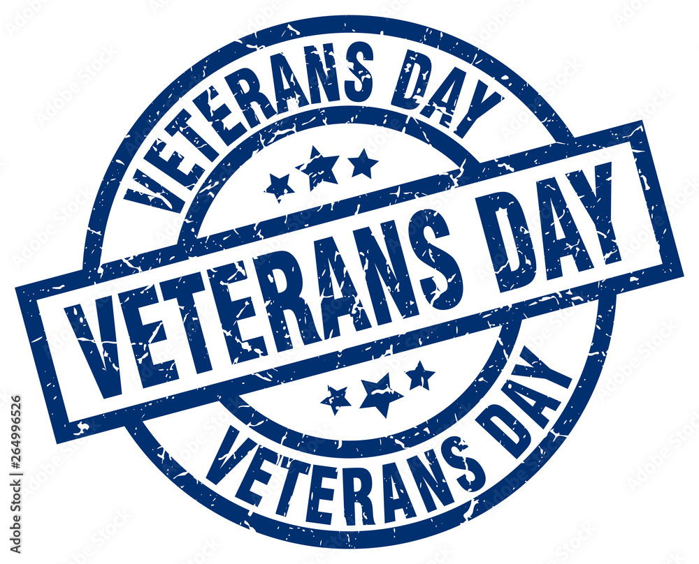 veterans day blue round grunge stamp veterans day blue round grunge stamp