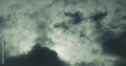 timelapse of clouds obscuring the sun, 90 minutes compressed to 55 seconds