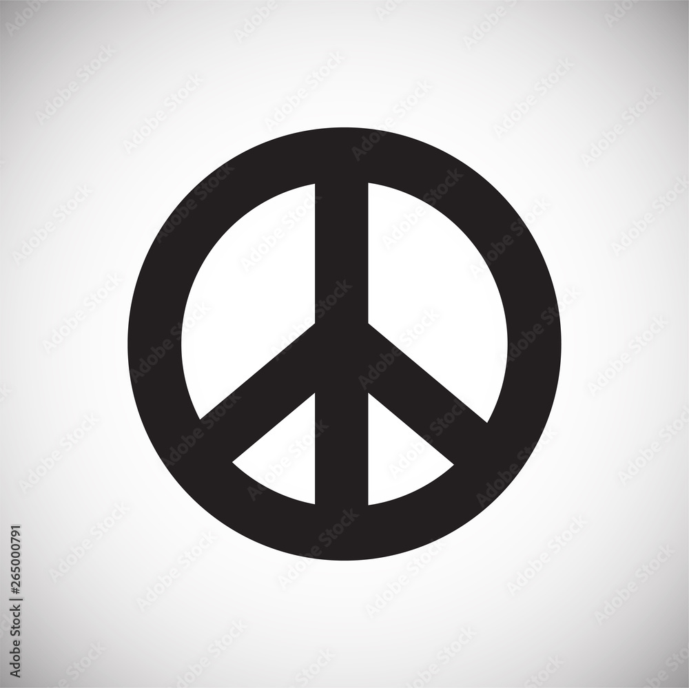 Peace icon on background for graphic and web design. Simple vector sign. Internet concept symbol for website button or mobile app.