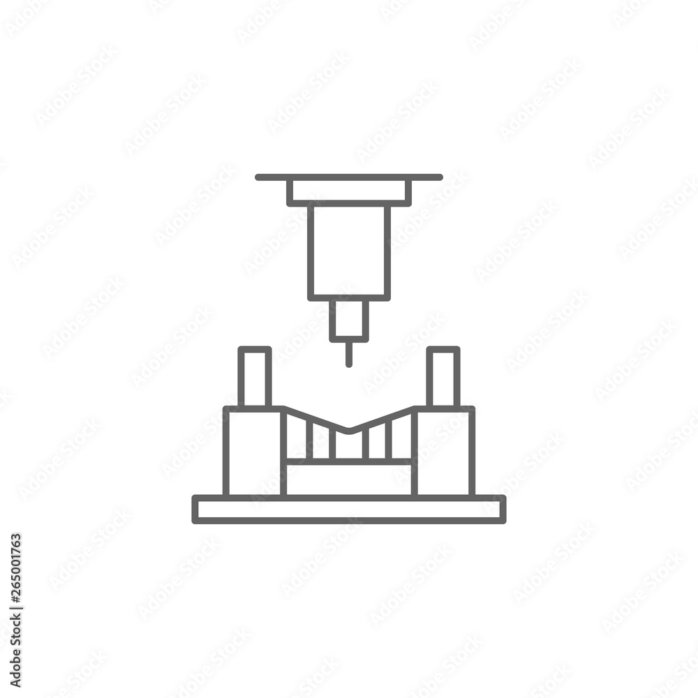 3d bridge icon. Element of 3d printing icon. Thin line icon for website design and development, app development. Premium icon 3d bridge icon. Element of 3d printing icon. Thin line icon for website design and development, app development. Premium icon