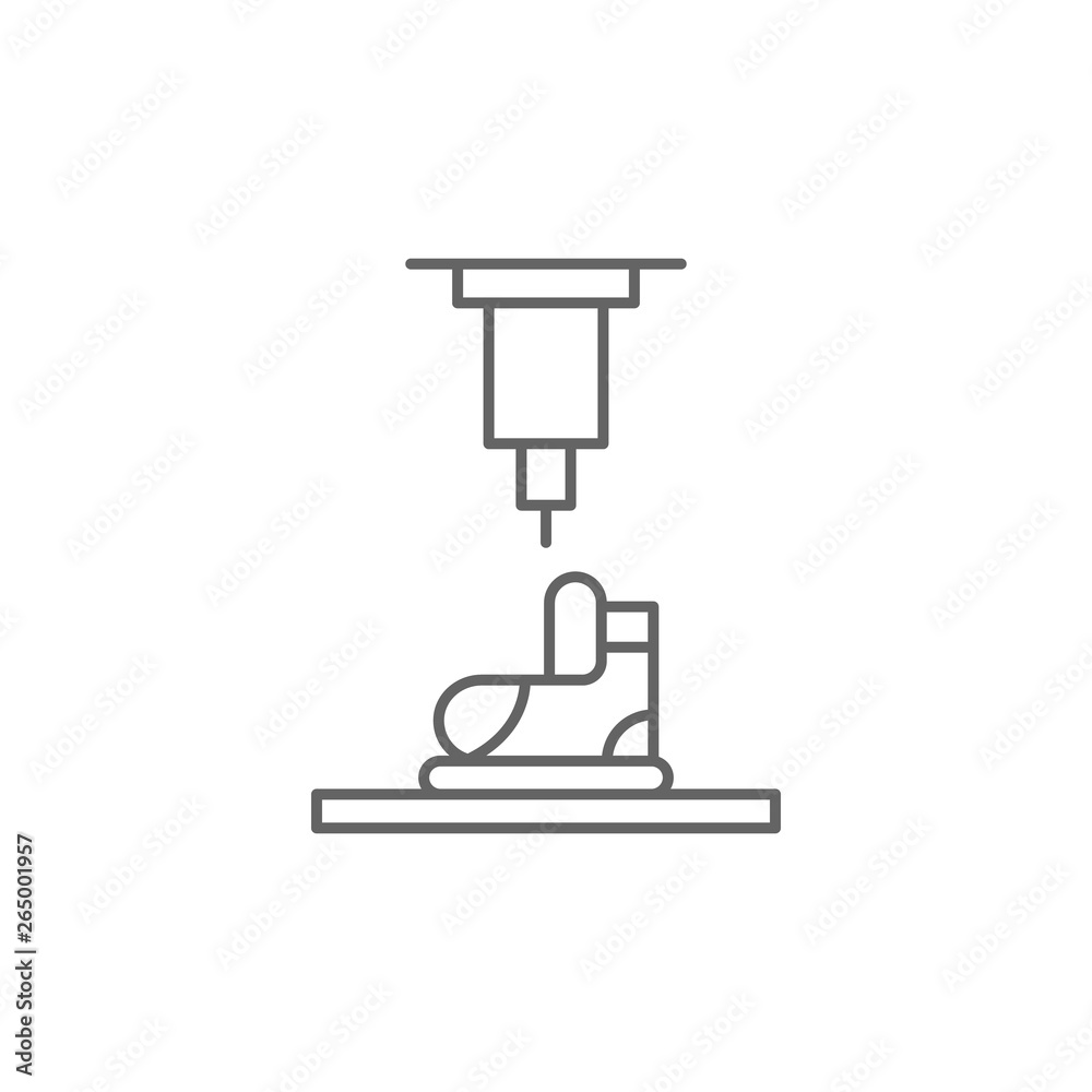 3d shoes icon. Element of 3d printing icon. Thin line icon for website design and development, app development. Premium icon 3d shoes icon. Element of 3d printing icon. Thin line icon for website design and development, app development. Premium icon