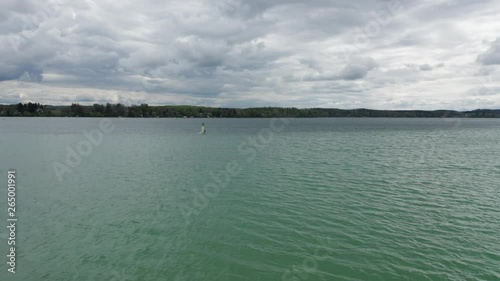 Wallpaper Mural windsurfer in blue german lake aerial Torontodigital.ca