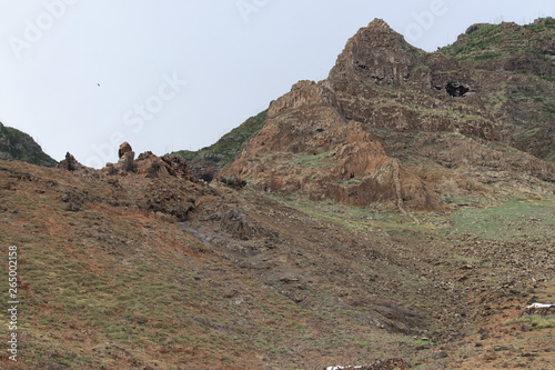 Obraz na płótnie Bergkulisse in der Nähe von Ponta do Sol, Santo Antao, Kap Verden w salonie