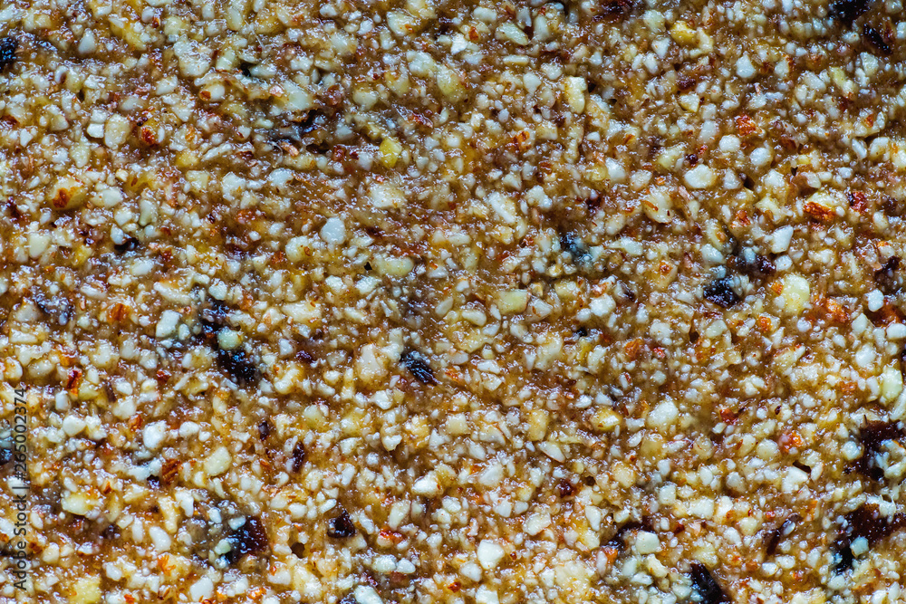 Crushed nuts mixed with fresh dates Crushed nuts mixed with fresh dates