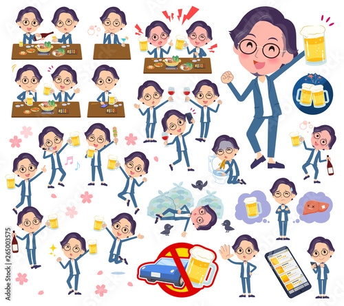 blue suit Glasses man_alcohol