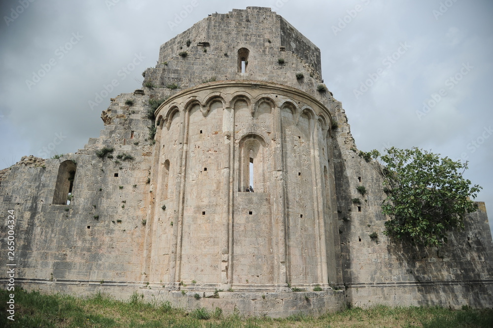 Benedictine San Bruzio Monastery ruins, Magliano in Toscana, Tuscany, Italy