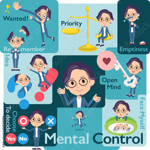 blue suit Glasses man_Mental